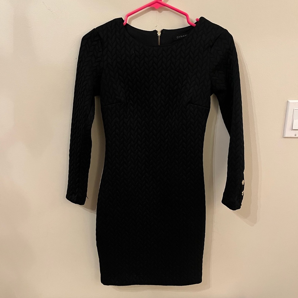 Dynamite Black Long Sleeve Mini Dress